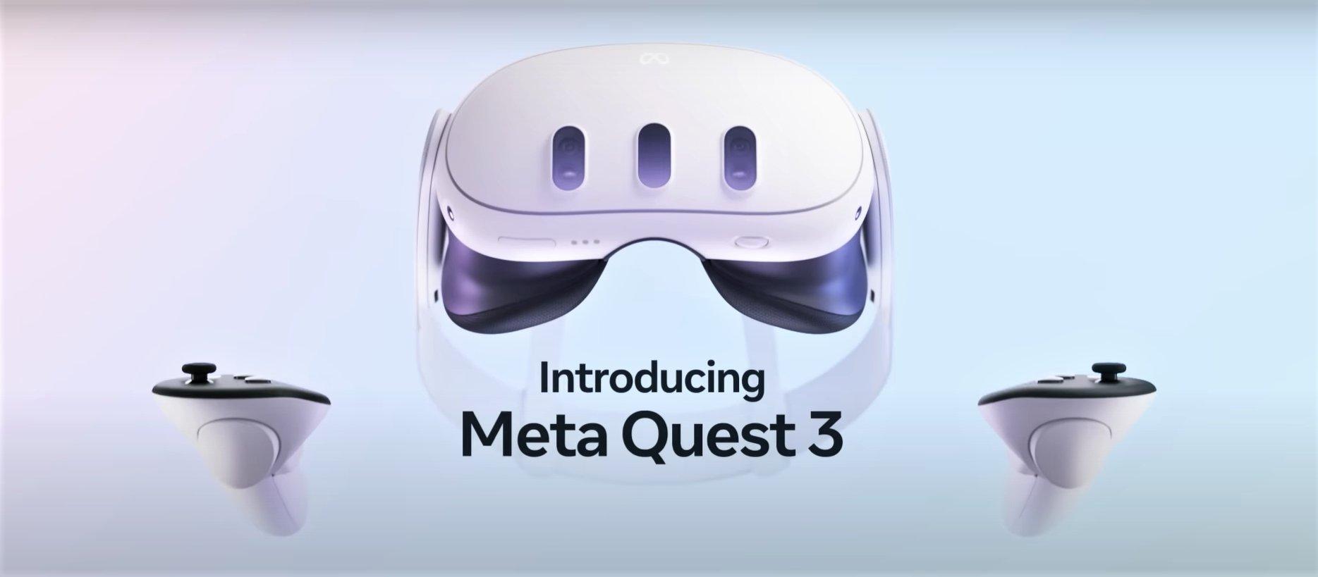 نظارة اوكلس 3 الواقع المختلط | Oculus Quest 3 GB All-In-One Virtual Reality Headset (VR) - White
