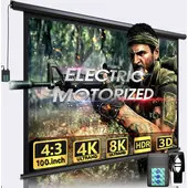 Projector screen with electric remote 3 meters