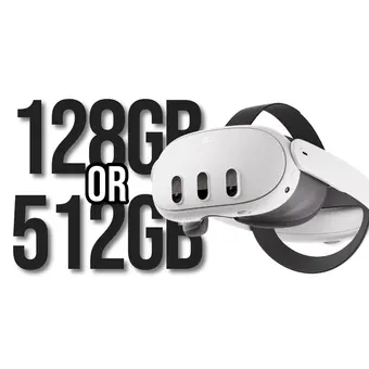 نظارة اوكلس 3 الواقع المختلط | Oculus Quest 3 GB All-In-One Virtual Reality Headset (VR) - White