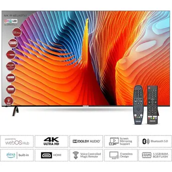 شاشة تلفزيون 125 بوصة بجودة 4K بضمان السوق لايف