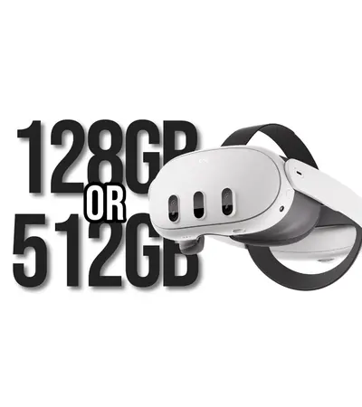 نظارة اوكلس 3 الواقع المختلط | Oculus Quest 3 GB All-In-One Virtual Reality Headset (VR) - White