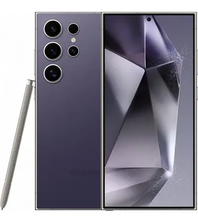 Samsung Galaxy S24 Ultra Dual SIM 256GB 12GB RAM 5G - Titanium Violet + with Silicone Case - Dark Purple, 2 image