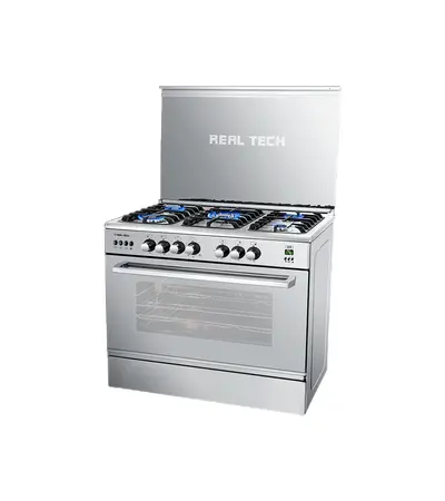 Real Tech Smart Cooker, Full Safety, Digital Cast Timer, Italian Rooms, Cast, Digital, Full Safety for Burners, Oven and Grill, 2 image Real Tech Smart Cooker, Full Safety, Digital Cast Timer, Italian Rooms, Cast, Digital, Full Safety for Burners, Oven and Grill, 2 image