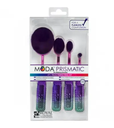 MODA Prismatic Face Perfecting Blending Brush Set with Handle (4 Pieces), 3 image