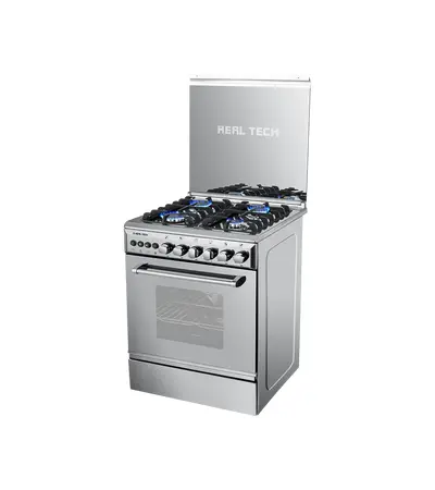 Rock cooker, 4-burner stainless steel cooker with self-ignition fan, size 60 x 60, cast rooms, 2 image Rock cooker, 4-burner stainless steel cooker with self-ignition fan, size 60 x 60, cast rooms, 2 image