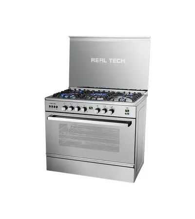 Real Tech Lion Digital Cooker, 5 Burners, Timer, Cast, Full Safety, Imported Italian Sabaf Room Burners, Wide Oven, Motor and Grill Skewers, 2 image Real Tech Lion Digital Cooker, 5 Burners, Timer, Cast, Full Safety, Imported Italian Sabaf Room Burners, Wide Oven, Motor and Grill Skewers, 2 image