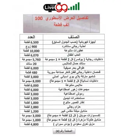 عرض الاسطورة من السوق لايف للتجار