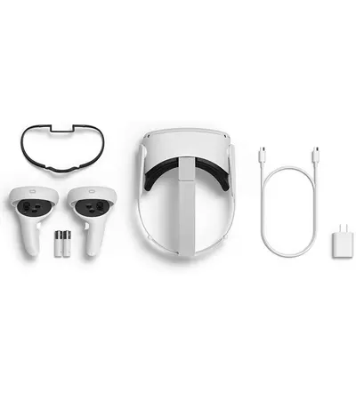 نظارة اوكلس تو | Oculus Quest 2 GB All-In-One Virtual Reality Headset (VR) - White نظارة اوكلس تو | Oculus Quest 2 GB All-In-One Virtual Reality Headset (VR) - White