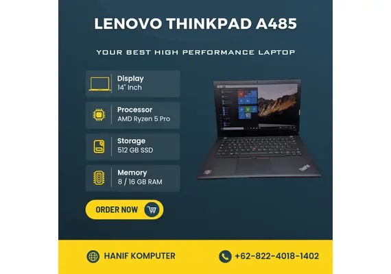 Advertisement for Lenovo ThinkPad A485