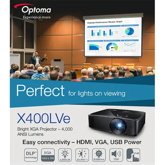 استعراض شامل Optoma X400LVe" البروجكتور اللي هيغير طريقة عرضك للأفكار