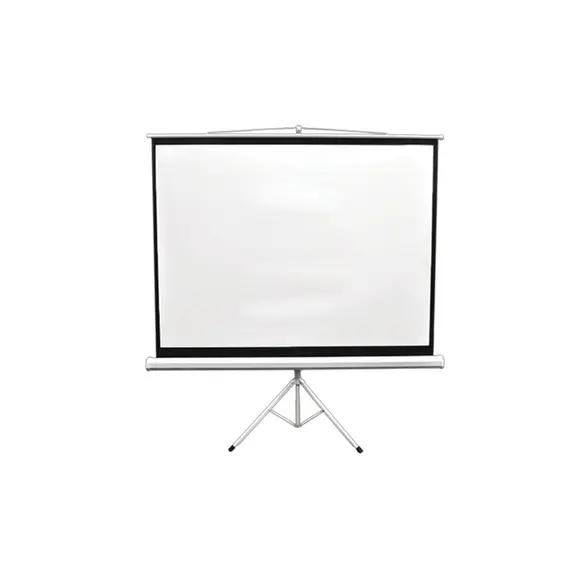 Projector display screen, 3 meters by 3 meters, manual, ground, 3 image