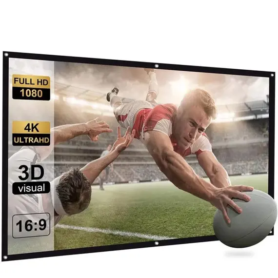 Manual projector screen, 3 meters, 3 image