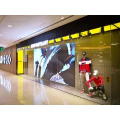 Converting glass storefronts into a display screen