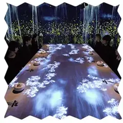 تقنية الهولوجرام للمطاعم | شاشة تعمل باللمس واستشعار تفاعلي لطاولة