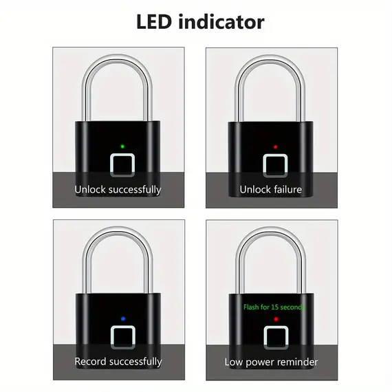 قفل ذكي متقدم للتعرف على بصمات الأصابع