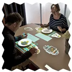 تقنية الهولوجرام للمطاعم | شاشة تعمل باللمس واستشعار تفاعلي لطاولة