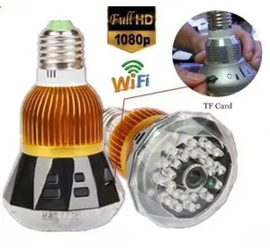 A surveillance camera in the form of a bulb