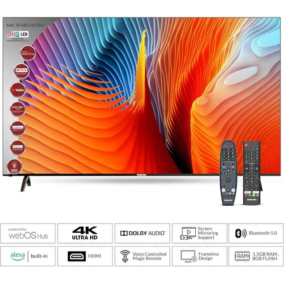 شاشة تلفزيون 125 بوصة بجودة 4K مستوردة بضمان السوق لايف
